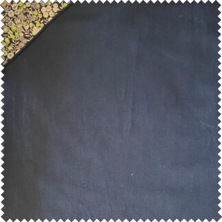 Black linen with liberty print facing