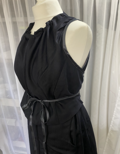 Vintage black wool with silk lining or cotton lining