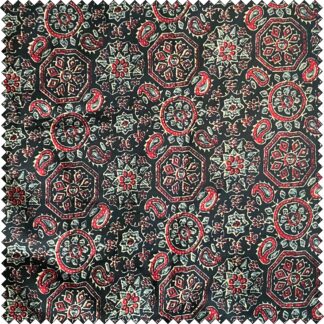 India - black paisley