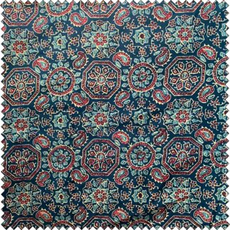 India - teal paisley